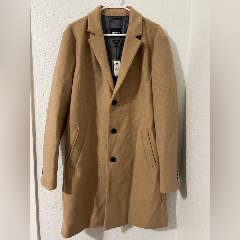 Express Men's Camel Trench Coat